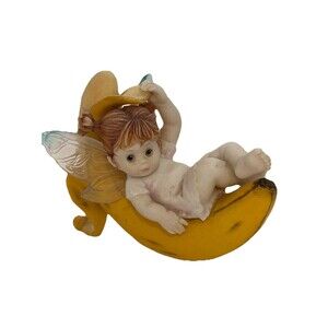 Vintage 2001 Banana Fairie Figurine G.G. Santiago Little Kitchen Fairies